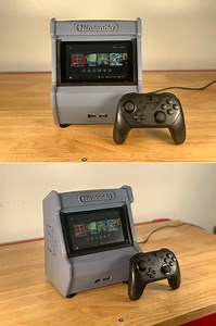 Gamer Creates 3D-Printed Nintendo Switch Arcade Cabinet with USB Controller Ports