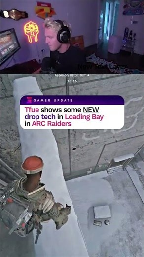 Tfue shows some NEW drop tech in Loading Bay #tfue #tech #arcraiders #gaming