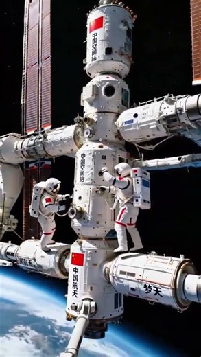 Space Station EVA & Robotic Arm — Lifelike Space Scenes! 🔥#space