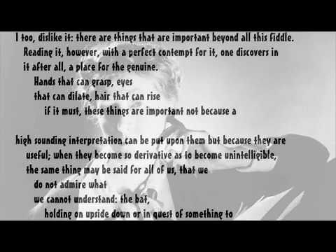 "Poetry" by Marianne Moore (read by Tom O'Bedlam)