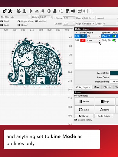 Control Vector Graphics in LightBurn: View Styles Explained