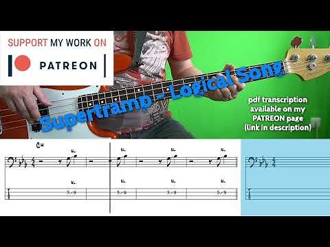 Supertramp - Logical Song (Bass cover with tabs)