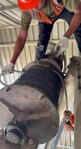 Testing and Replacing Worn Wire Rope on Skip Hoist #SkipHoist