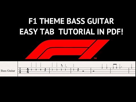 F1 MAIN THEME BASS GUITAR EASY TAB TUTORIAL!