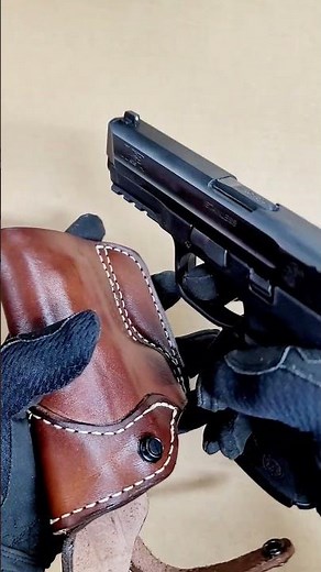 Azula Gun Holsters Leather Cross Draw Carry Safety Strap Holster for Smith & Wesson M&P 9mm Pistols