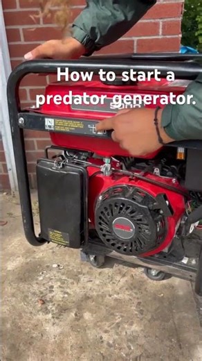 How to start a predator generator.