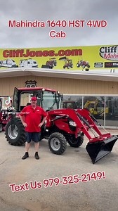 2023 Mahindra 1600 Series 1640 HST 4WD Cab Tractor ...Great Prices, Service, and Financing Available- Text us TODAY for more information 979-325-2149! #farming #farm #farmlife #farmequipment #machinery #tractor #tractors #traktor #tractorlover #famersoftiktok #tractorsofticktoc#tractorsales #equipment #heavyequipment #homesteading #officialtractoroftough #ranchlife #wininred #landscaping #mahindrausa #agriculture #cliffjones #cliffjonesrvtractor #Texas #mahindratractor #mahindratractors #mahindr