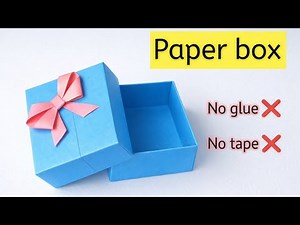 DIY paper box|How to make paper box|Papar gift box|No glue paper craft|No glue craft|Origami box