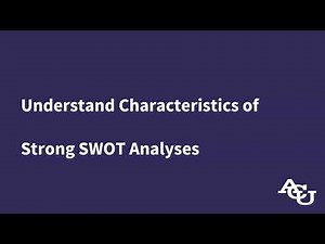 Visualizing a SWOT Analysis | ACU Online Writing Center