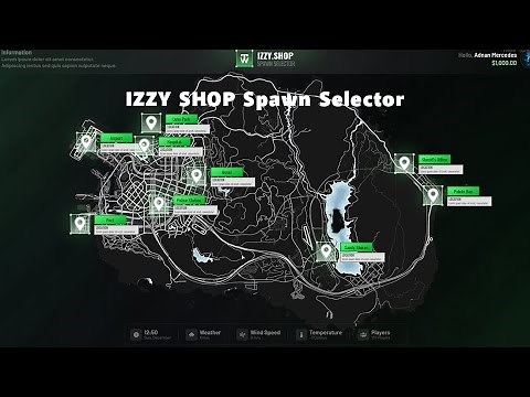 Izzy Shop - Spawn Selector ESX / QB [ Fivem Spawn Selector ]