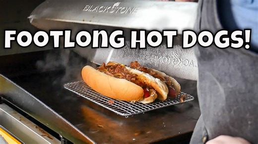 How to Make Juicy Footlong Hot Dogs on a Flat Top Grill