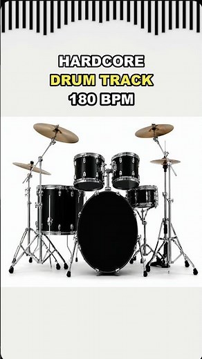 Hardcore Drum Track 180 BPM 🔥 Drum play along