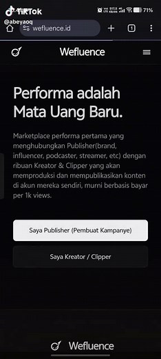 Tutorial Daftar Wefluence untuk Pemula