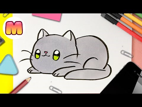 How to draw a KAWAII CAT 💖 EASY STEP BY STEP 💖 how to draw a baby kitten