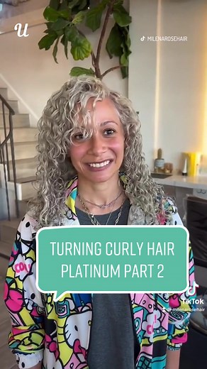 Platinum Blonde Curly Hair Transformation Part 2
