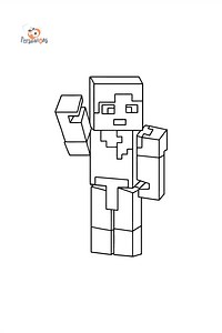 Minecraft Alex coloring page ♥ Online and Print for Free!
