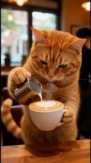 Milo the Orange Cat Opens Her Own Café | Heartwarming Short Film ☕🐾 #cat #shortfilm #cinematiccats