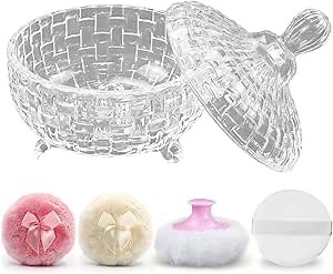 Amazon.com: Baby Powder Puff and Container Set, Dusting Powder Container with 4 Pcs Puff, Suitable for Face Body Wet Dry Makeup Soft Washable Reusable Valentine's Day Gift : Beauty & Personal Care
