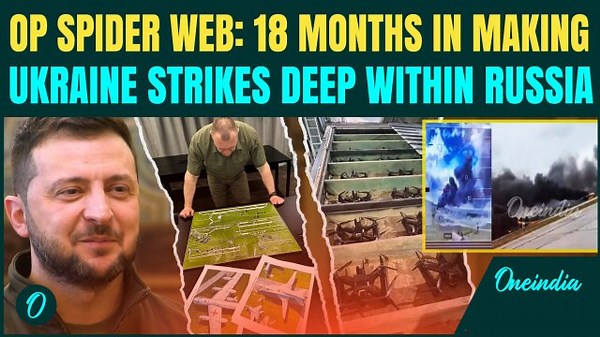Ukraine's Operation Spider Web Video: 18-Month Drone Trap Destroys 41 Russian Warplanes in Siberia