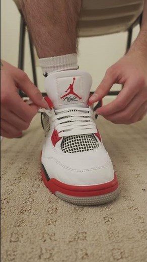 How To Loose Lace Jordan 4's - THE BEST WAY #shorts #tutorial