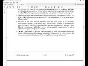 9. Szövegdoboz, szegély - Szövegszerkesztés 2018 május érettségi