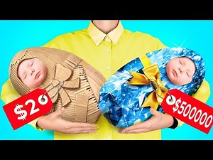 BUDGET CHALLENGE - Rich VS Poor VS Giga Rich || $2 VS $500.000 Makeover by 123 GO! CHALLENGE