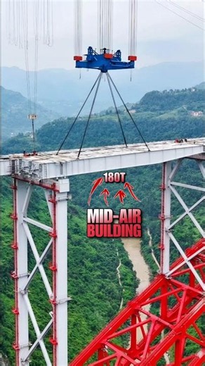 Fenglai Bridge 180-TON Deck Hoisted 310m High 🏗️ World's Largest Arch Bridge