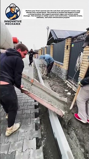 Concrete Curb Installation | Street Sidewalk Construction Technique