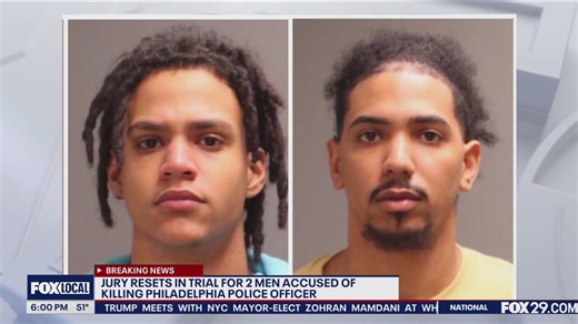 Jury resets in trial for men accused of killing Philly police officer