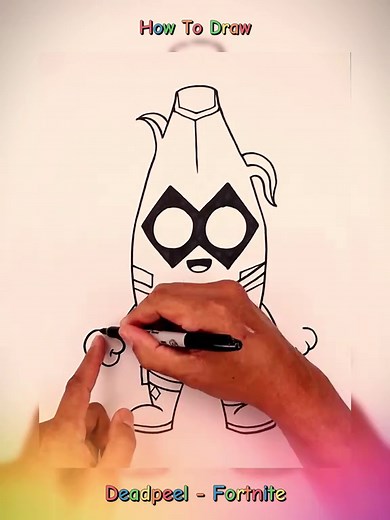 How To Draw Deadpeel - Fortnite Character | Cartoon Drawing Tutorial