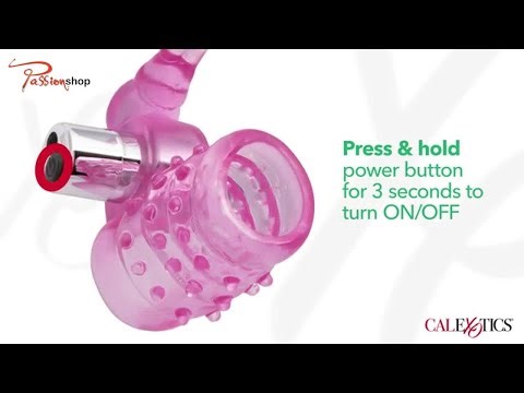 Basic Essentials Stretchy Vibrating Bunny Enhancer by CalExotics Demo