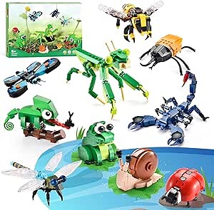 Insects Collection Building Set for Kids, 10 Packs Bug Building Blocks, Animals Insect Bug Toys, Party Favors Ideal Gift for Boys Girls 6 8 10 12+ (946PCS)