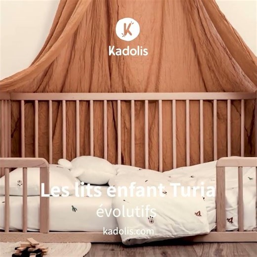 Les lits évolutifs Turia pour enfants en hêtre massif et fabrication européenne | Kadolis