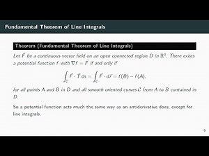 Multivariable Calculus: Fundamental Theorem of Line Integrals - Potential Functions (16.3)