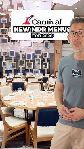 New Carnival MDR Menus for 2026!!