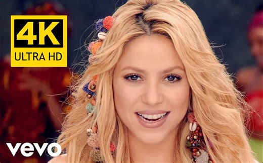 【4K】夏奇拉《Waka Waka》MV 2010南非世界杯主题曲 AI修复画质收藏版 英语 西语 双版本-杺泥-歌曲-哔哩哔哩视频