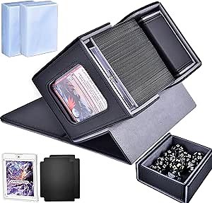 Card Deck Box for Trading Cards, Black