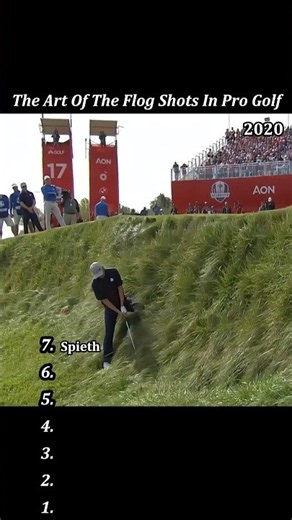 The art of the flog shots in pro golf #golf #golfswing #golfshorts #pgatour