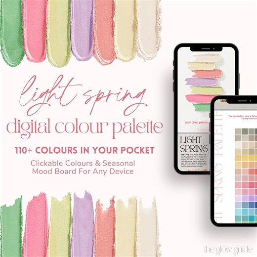 LIGHT SPRING Digital Colour Palette | 110 Colour Swatches | PDF | Seasonal Colour Analysis | Instant Download | Fashion & Beauty - Etsy