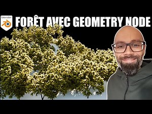 Scatter des arbres avec Geometry Nodes dans Blender