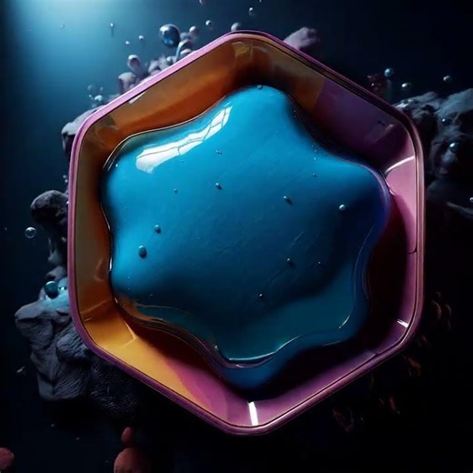 Relaxing Abstract Art: Seamless Blue Hexagon Visual Loop