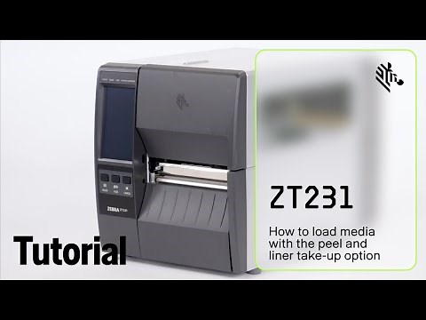 How to Load Media with the Peel and Liner Take-Up Option on a ZT231 Printer | Zebra