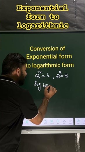 #Conversion # Exponential to log