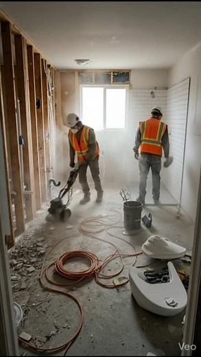 This Bathroom Transformation Is INSANE 😱 Epoxy Floor Makeove #viral #beforeafter