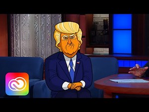 Cartoon Donald Trump Delights Audiences on The Late Show with Stephen Colbert | Adobe Creative Cloud