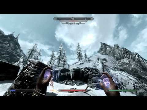 TES V : Skyrim - Dragon de sang contre créatures invoquées à Cisaille