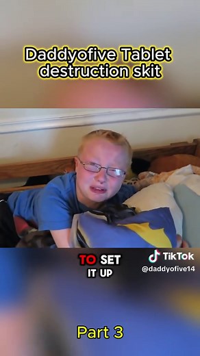 P3| Daddyofive Tablet destruction skit #daddyofive #viral #angrydad #crazy #fyp