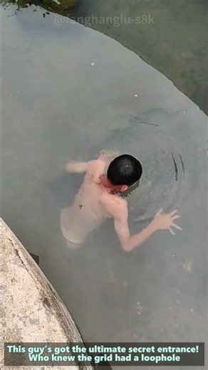 Genius Backdoor Hack: Sneaking Into a Pool Through the Underwater Tunnel