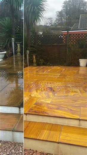 “Pressure washing before & after — multiple transformations in one montage! #Satisfying”