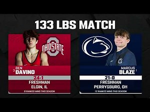 133 LBs Final: Ben Davino vs. Marcus Blaze | 2026 B1G Wrestling Championships